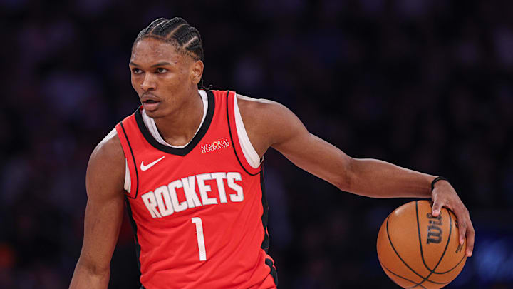 Houston Rockets forward Amen Thompson is a great prop target on Tuesday night. Houston Rockets forward Amen Thompson is a great prop target on Tuesday night.