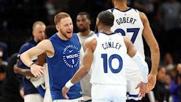Donte DiVincenzo, Mike Conley, Minnesota Timberwolves