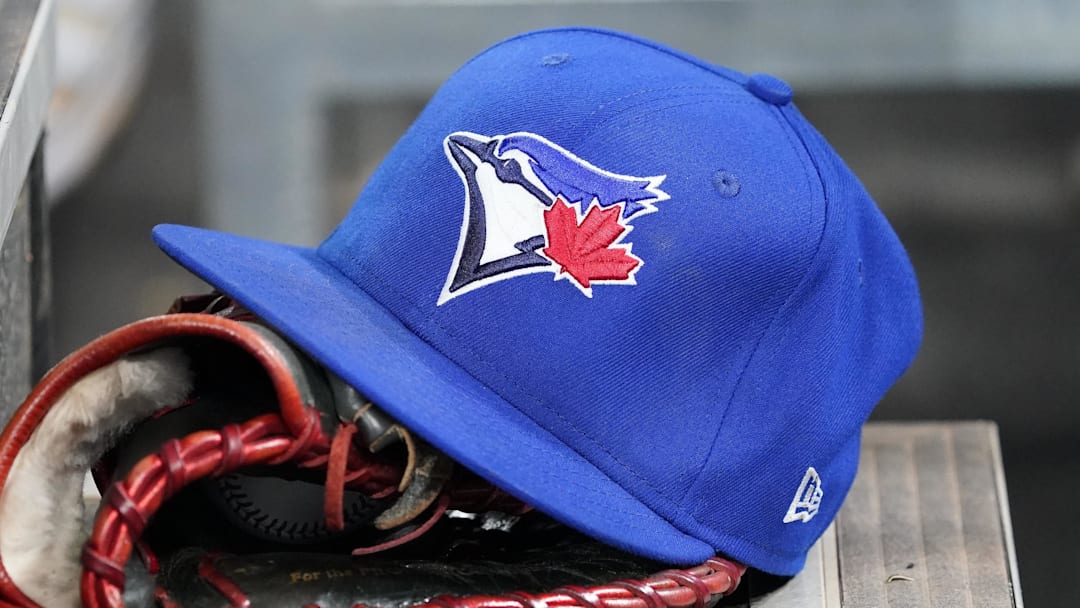 Toronto Blue Jays hat and glove
