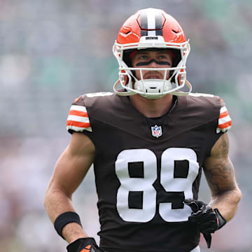 Aug 16, 2025; Philadelphia, Pennsylvania, USA; Cleveland Browns wide receiver Kaden Davis (89) in a game against the Philadelphia Eagles at Lincoln Financial Field. Mandatory Credit: Bill Streicher-Imagn Images