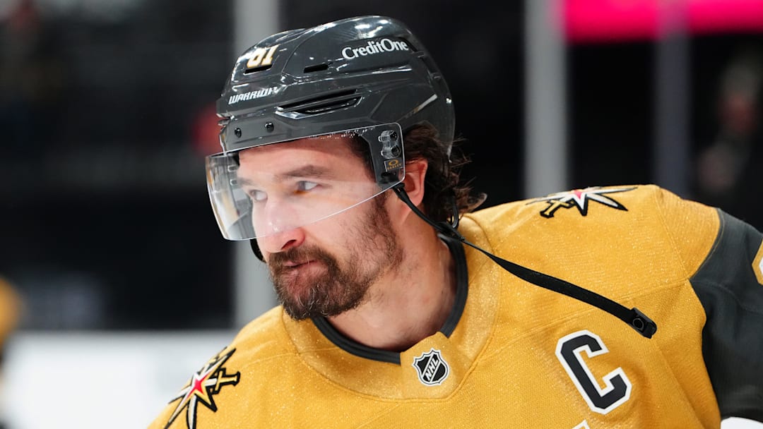 Jan 29, 2026; Las Vegas, Nevada, USA; Vegas Golden Knights right wing Mark Stone (61) warms up before a game against the Dallas Stars at T-Mobile Arena. Mandatory Credit: Stephen R. Sylvanie-Imagn Images Jan 29, 2026; Las Vegas, Nevada, USA; Vegas Golden Knights right wing Mark Stone (61) warms up before a game against the Dallas Stars at T-Mobile Arena. Mandatory Credit: Stephen R. Sylvanie-Imagn Images