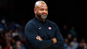Detroit Pistons head coach J.B. Bickerstaff watches during the first quarter against the Memphis Grizzlies at FedExForum.