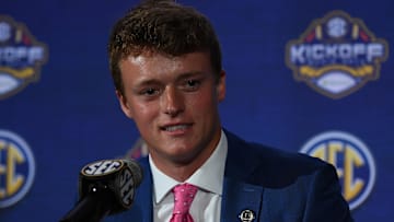 South Carolina football punter Kai Kroeger at 2023 SEC Media Days