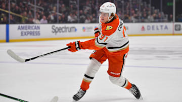 Anaheim Ducks center Leo Carlsson is enjoying a breakout season in his third year in the NHL. 