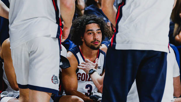 Gonzaga guard Braeden Smith during 2024 Kraziness in the Kennel.