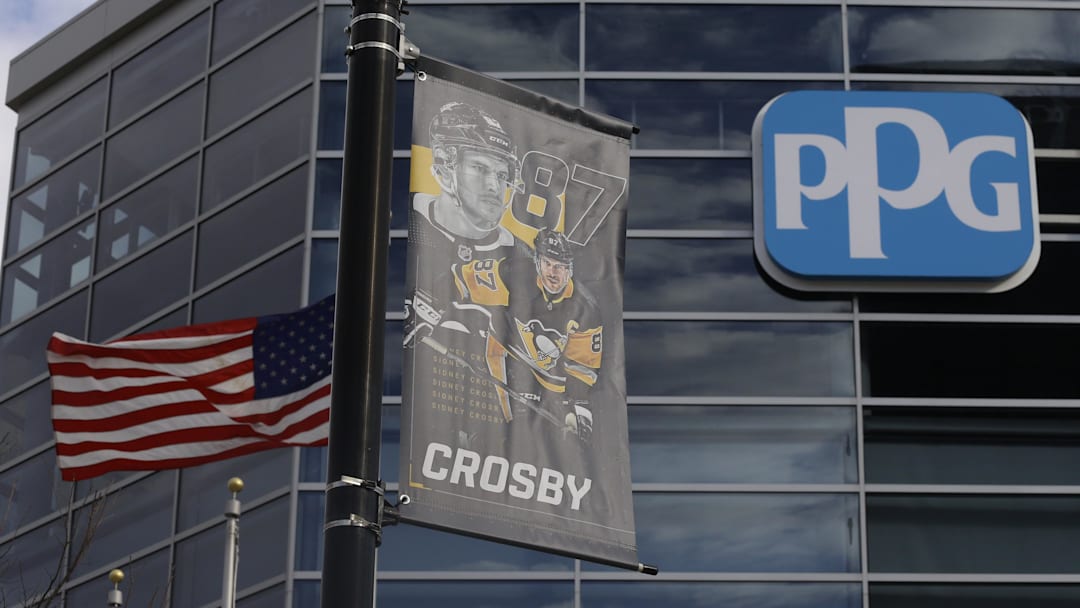 Mar 15, 2020; Pittsburgh, Pennsylvania, USA;  General exterior view of the PPG PAINTS Arena as the NHL game scheduled between the Pittsburgh Penguins and the New York Islanders was suspended due to COVID-19 coronavirus concerns.  Mandatory Credit: Charles LeClaire-Imagn Images