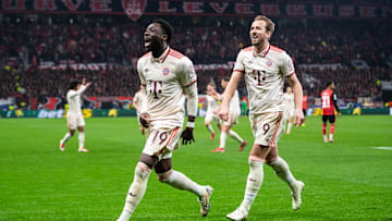 Alphonso Davies (l.) und Harry Kane (r.)