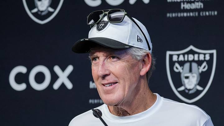 Pete Carroll at Las Vegas Raiders Mandatory Minicamp