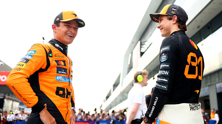Lando Norris (left) is in a tight race with his McLaren teammate Oscar Piastri (right) coming out of the summer break. Lando Norris (left) is in a tight race with his McLaren teammate Oscar Piastri (right) coming out of the summer break.