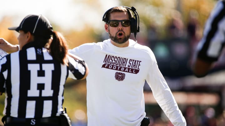 Missouri State head coach Ryan Beard as the Bears take on the Murray State Racers at Plaster Field on Saturday, Oct. 21, 2023.