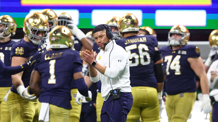 Amid incoming changes to college football roster limits, Notre Dame is becoming the first school to grandfather in existing student-athletes. Amid incoming changes to college football roster limits, Notre Dame is becoming the first school to grandfather in existing student-athletes.
