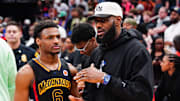 Bronny y LeBron James podrían jugar juntos en la NBA con los Lakers