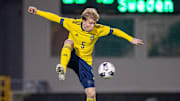 Daniel Svensson im Einsatz für die schwedische U21-Nationalelf (Archivbild)