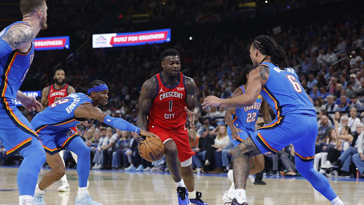 Zion Williamson and the Pelicans still don’t have a win. Shai Gilgeous-Alexander and the Thunder still don’t have a loss. 