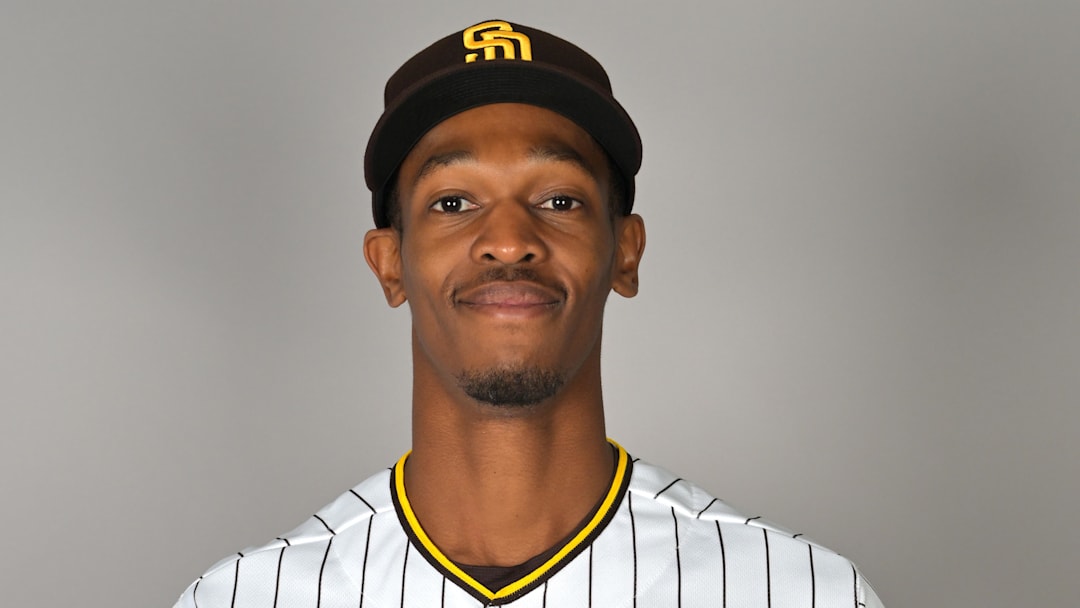 Feb 18, 2026; Peoria, AZ, USA;    San Diego Padres pitcher Triston McKenzie (25) during spring training photo day. Mandatory Credit: Jayne Kamin-Oncea-Imagn Images