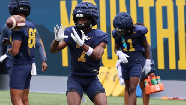 West Virginia University receiver Traylon Ray.