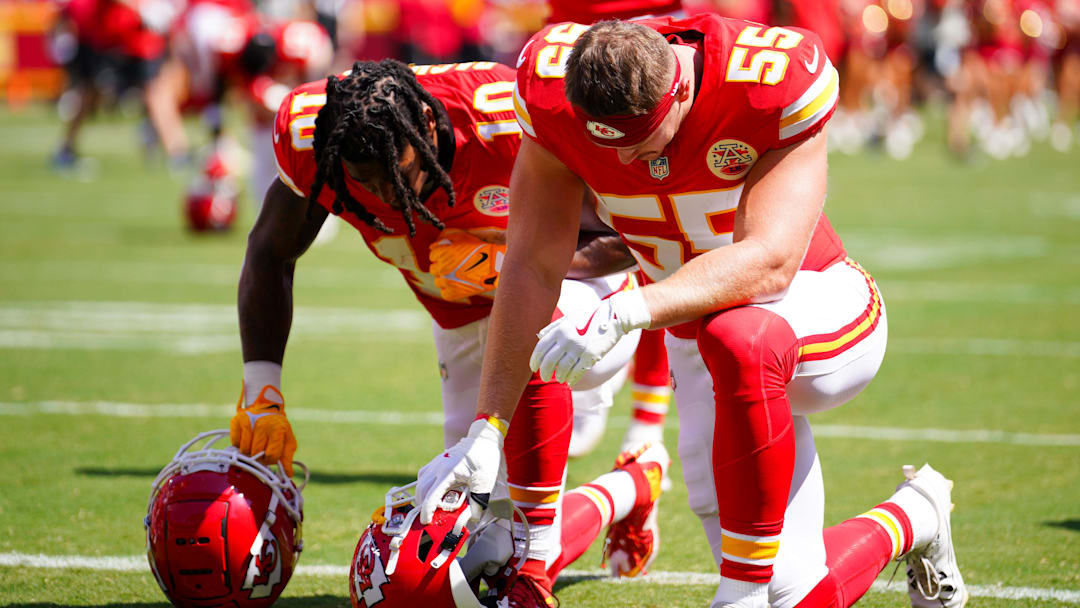 The New York Giants waived former Kansas City Chiefs linebacker Swayze Bozeman before their loss to the Philadelphia Eagles