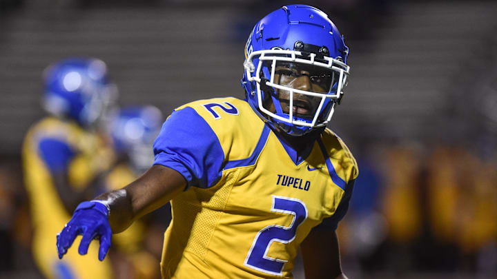 Tupelo WR Kd Gibson (2) is seen during the game against Murrahi n Jackson, Miss., Friday, October 21, 2022.
TCL TupeloVMarrah212 Tupelo WR Kd Gibson (2) is seen during the game against Murrahi n Jackson, Miss., Friday, October 21, 2022.
TCL TupeloVMarrah212