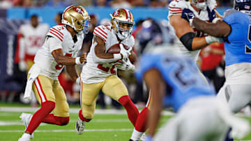 San Francisco 49ers running back Matt Breida (28)