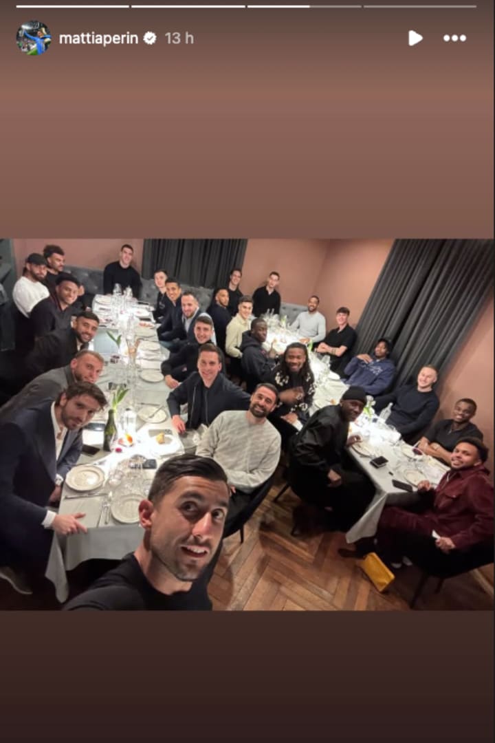 Cena di gruppo della Juventus