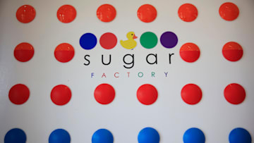 The restaurant logo is shown at the front entrance of Jacksonville's Sugar Factory American Brasserie at 4910 Big Island Drive at The Markets at St. Johns. [Corey Perrine/Florida Times-Union]

Jki 032923 Sugar Factory 12