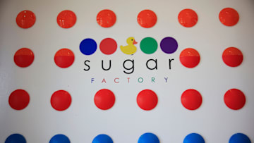 The restaurant logo is shown at the front entrance of Jacksonville's Sugar Factory American Brasserie at 4910 Big Island Drive at The Markets at St. Johns. [Corey Perrine/Florida Times-Union]

Jki 032923 Sugar Factory 12