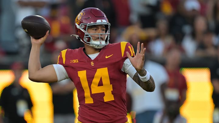 The USC Trojans and quarterback Jayden Maiava are underdogs in Week 8. 