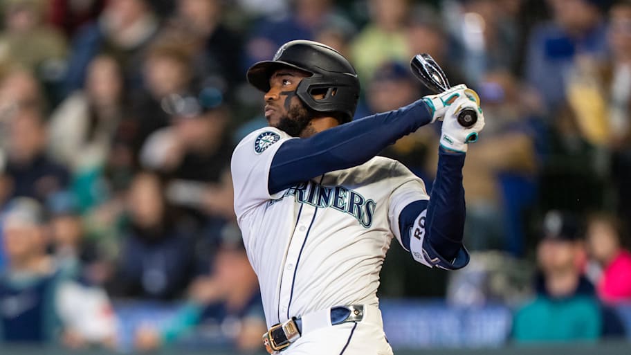 Seattle Mariners right fielder Victor Robles was suspended 10 games by MLB after he was ejected while on a rehab assignment for Triple-A Tacoma. | Stephen Brashear-Imagn Images