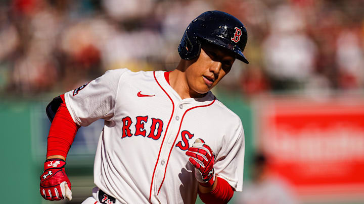 Boston Red Sox designated hitter Masataka Yoshida 