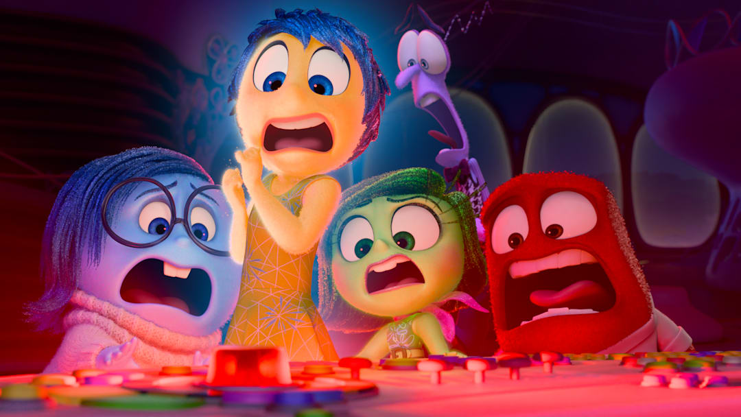 WHAT IS HAPPENING? – In Disney and Pixar’s “Inside Out 2,” Joy (voice of Amy Poehler), Sadness (voice of Phyllis Smith), Anger (voice of Lewis Black), Fear (voice of Tony Hale) and Disgust (voice of Liza Lapira) are awakened to an alarming reality: everything is changing now that Riley is 13. Directed by Kelsey Mann and produced by Mark Nielsen, “Inside Out 2” releases only in theaters Summer 2024. © 2023 Disney/Pixar. All Rights Reserved.