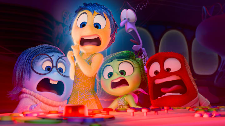 WHAT IS HAPPENING? – In Disney and Pixar’s “Inside Out 2,” Joy (voice of Amy Poehler), Sadness (voice of Phyllis Smith), Anger (voice of Lewis Black), Fear (voice of Tony Hale) and Disgust (voice of Liza Lapira) are awakened to an alarming reality: everything is changing now that Riley is 13. Directed by Kelsey Mann and produced by Mark Nielsen, “Inside Out 2” releases only in theaters Summer 2024. © 2023 Disney/Pixar. All Rights Reserved.