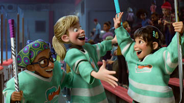 INSIDE OUT 2 - FOGHORN’S JOY – In Disney and Pixar’s “Inside Out 2,” newly minted teenager Riley (voice of Kensington Tallman), her besties Bree (voice of Sumayyah Nuriddin-Green) and Grace (voice of Grace Lu), and their hockey team the Foghorns win the championship. Directed by Kelsey Mann and produced by Mark Nielsen, “Inside Out 2” releases only in theaters June 14, 2024. © 2024 Disney/Pixar. All Rights Reserved.