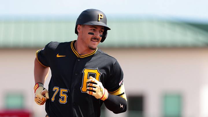 Mar 1, 2026; Jupiter, Florida, USA; Pittsburgh Pirates shortstop Konnor Griffin (75) rounds the bases after hitting a two-run home run against the St. Louis Cardinals during the first inning at Roger Dean Chevrolet Stadium. Mandatory Credit: Sam Navarro-Imagn Images