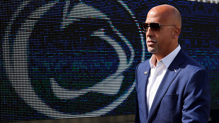 Penn State fired head football coach James Franklin on Sunday. Penn State fired head football coach James Franklin on Sunday.