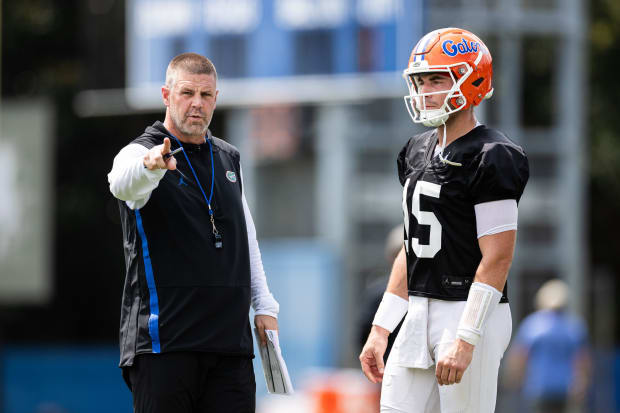 Napier, with Gators quarterback Graham Mertz, needs to have bowl eligibility locked up by October to ensure job security.