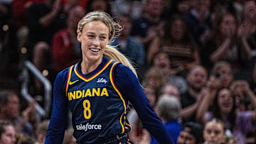 Indiana Fever guard Sophie Cunningham wore affordable adidas sneakers against the Connecticut Sun.