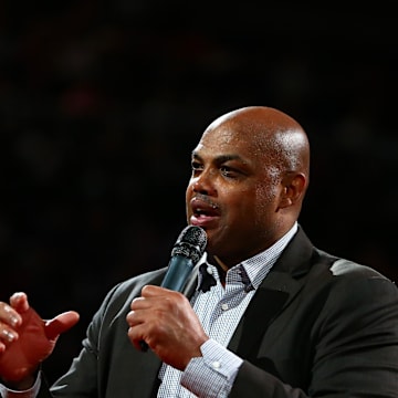 Mar 3, 2017; Phoenix, AZ, USA; Phoenix Suns former guard Charles Barkley in attendance of the game against the Oklahoma City Thunder at Talking Stick Resort Arena. The Suns defeated the Thunder 118-111. Mandatory Credit: Mark J. Rebilas-Imagn Imagesfor