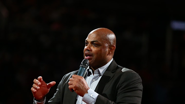 Mar 3, 2017; Phoenix, AZ, USA; Phoenix Suns former guard Charles Barkley in attendance of the game against the Oklahoma City Thunder at Talking Stick Resort Arena. The Suns defeated the Thunder 118-111. Mandatory Credit: Mark J. Rebilas-Imagn Imagesfor