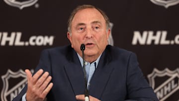 NHL Commissioner Gary Bettman And Governor Alex Meruelo Media Availability