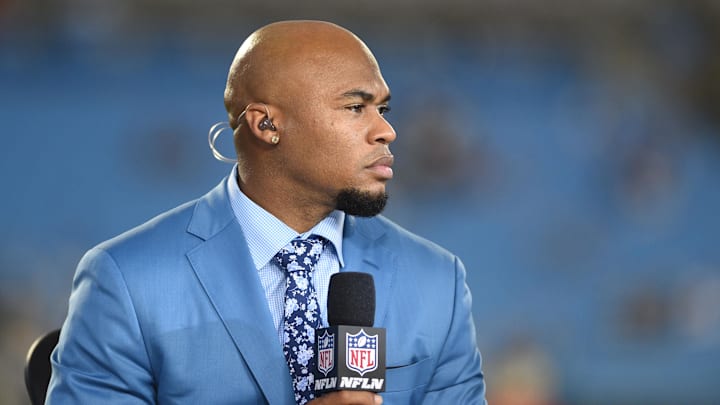 Sep 12, 2019; Charlotte, NC, USA; NFL GameDay Kickoff analyst Steve Smith Sr. before the game at Bank of America Stadium. Mandatory Credit: Bob Donnan-Imagn Images Sep 12, 2019; Charlotte, NC, USA; NFL GameDay Kickoff analyst Steve Smith Sr. before the game at Bank of America Stadium. Mandatory Credit: Bob Donnan-Imagn Images