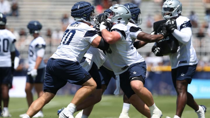 Dallas Cowboys guards Zack Martin and Cooper Beebe