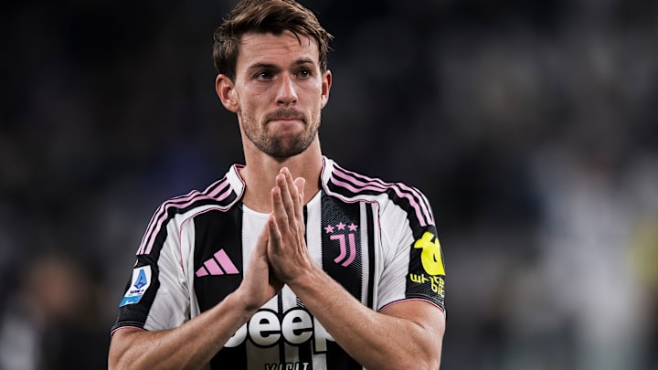 Daniele Rugani of Juventus FC gestures at the end of the...