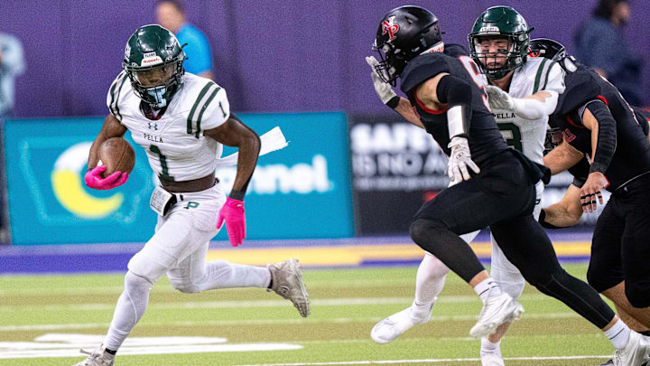 Pella's offense in 2025 with center around returning star Emmanuel Diers. Pella's offense in 2025 with center around returning star Emmanuel Diers.