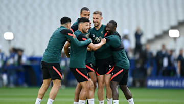 Liverpool FC Training Session And Press Conference - UEFA Champions League Final 2021/22