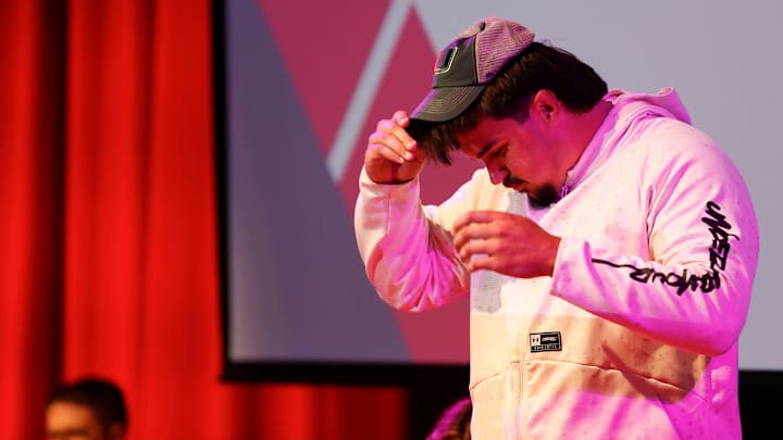 Nixa High School offensive tackle Jackson Cantwell, the No. 1 ranked high school football recruit for the class of 2026, announced he will play football at Miami during a ceremony on Tuesday, May 13, 2025.