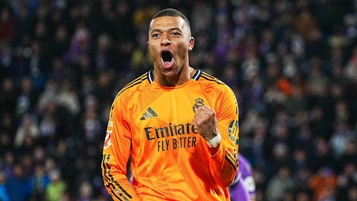 Kylian Mbappé scored his first hat trick for Real Madrid in their 3–0 La Liga win over Real Valladolid on Saturday. Kylian Mbappé scored his first hat trick for Real Madrid in their 3–0 La Liga win over Real Valladolid on Saturday.