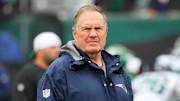 New England Patriots head coach Bill Belichick on the sidelines in 2023.