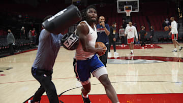 Nov 30, 2021; Portland, Oregon, USA; Detroit Pistons center Isaiah Stewart (28): Troy Wayrynen-Imagn Images
