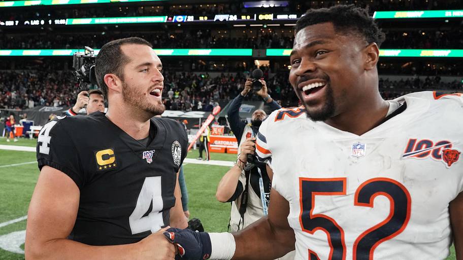 Derek Carr, Khalil Mack, Raiders, Bears. 