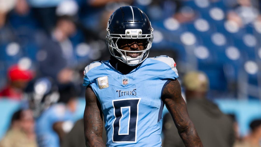 Nov 16, 2025; Nashville, Tennessee, USA; Tennessee Titans wide receiver Calvin Ridley (0) against the Houston Texans during pre-game warmups at Nissan Stadium. Mandatory Credit: Steve Roberts-Imagn Images Nov 16, 2025; Nashville, Tennessee, USA; Tennessee Titans wide receiver Calvin Ridley (0) against the Houston Texans during pre-game warmups at Nissan Stadium. Mandatory Credit: Steve Roberts-Imagn Images